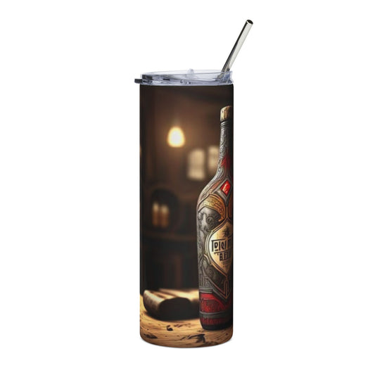 20oz Stainless Steel Tumbler with a stylish red wine design, perfect for holidays and outdoor adventures.