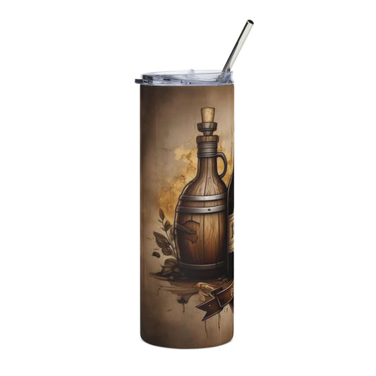20 oz. Stainless Steel Tumbler with a stylish vintage beer design, perfect for holidays and outdoor adventures.