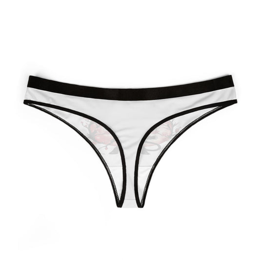 Cat-Themed Women's Thongs with Floral Design